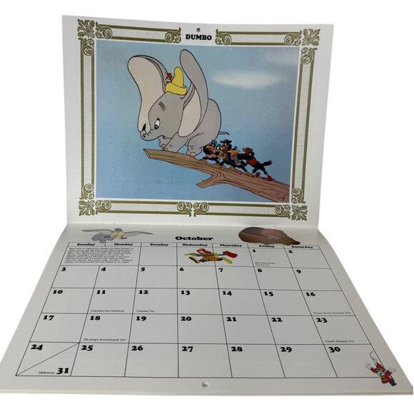 Walt Disney Classics 1982 Calendar Peter Pan Cinderella Jungle Book Winnie Pooh - Picture 9 of 10